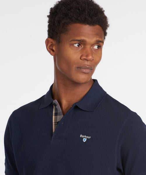 Barbour Tartan Pique Polo | Navy Blue