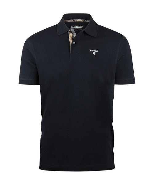 Barbour Tartan Pique Polo | Navy Blue