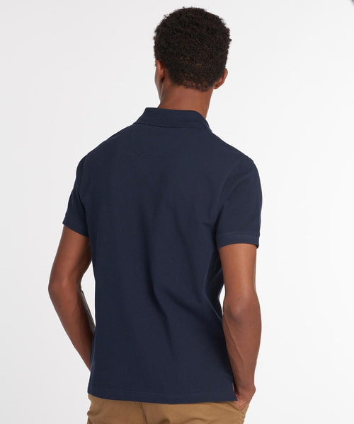 Barbour Tartan Pique Polo | Navy Blue