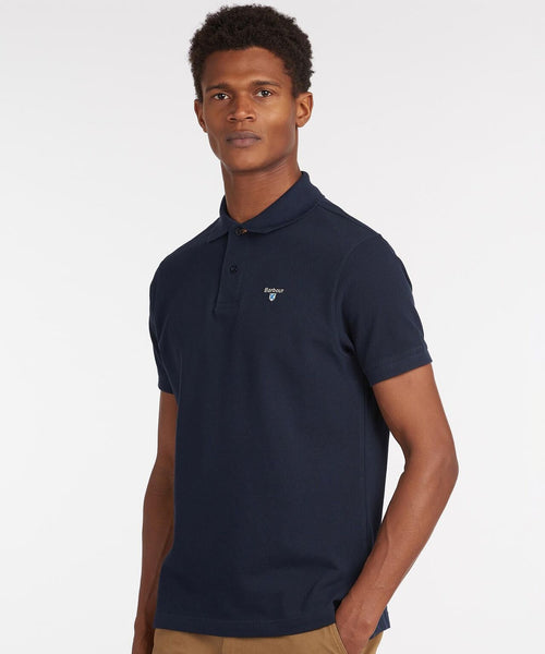 Barbour Tartan Pique Polo | Navy Blue
