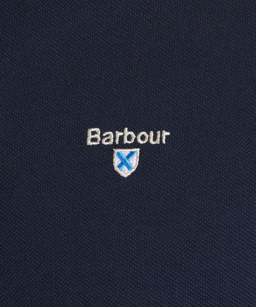 Barbour Tartan Pique Polo | Navy Blue
