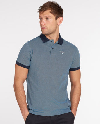 Barbour Polo Essential Sports Mix | Nacht Blauw
