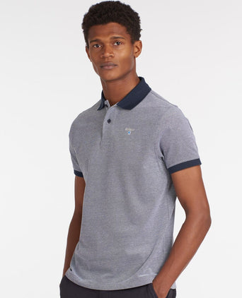 Barbour Polo Essential Sports Mix | Navy Blauw