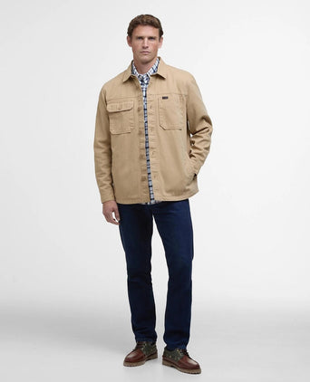 Barbour Lingfield Canvas Overshirt | Beige
