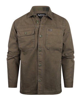 Barbour Lingfield Canvas Overshirt | Green