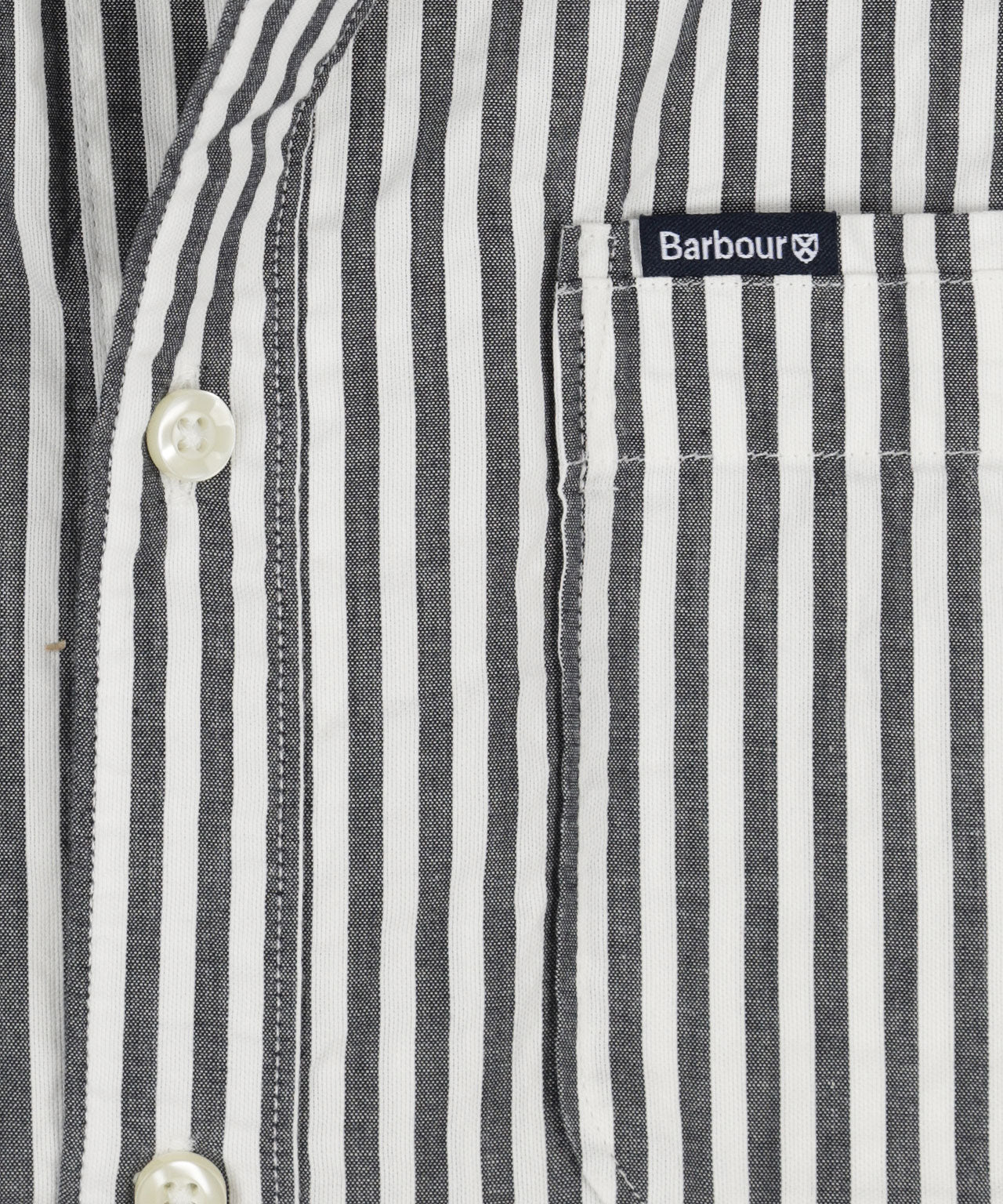 Barbour Cresswell Seersucker Kurzarmhemd | Marineblau