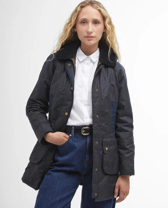 Barbour Bower Wax Jacket Women | Navy Blue