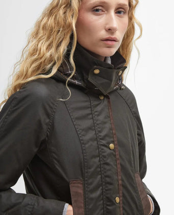 Barbour Bower Wax Jacket Dames | Groen