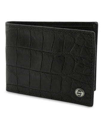 Stetson Croco Embossed Wallet | Black