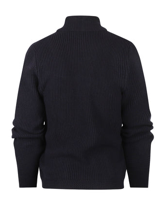 William Lockie Vest Jamie Sjaalkraag | Navy Blauw