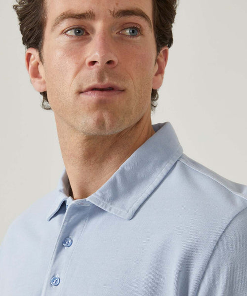 Casual Jersey Polo Korte Mouw | Blauw