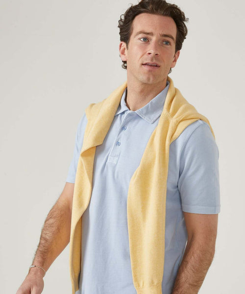 Casual Jersey Polo Korte Mouw | Blauw