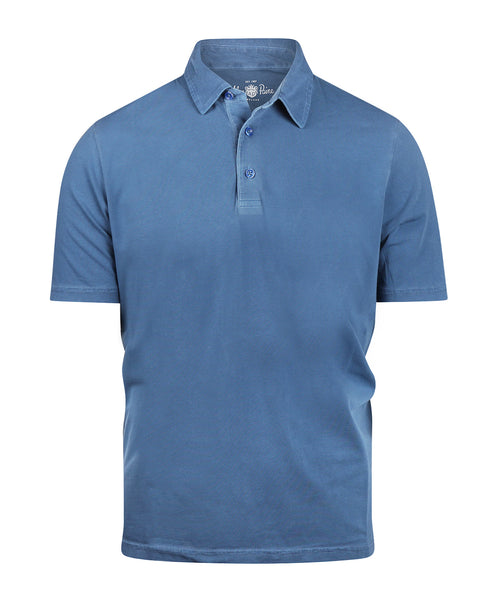 Casual Jersey Polo Korte Mouw | Blauw