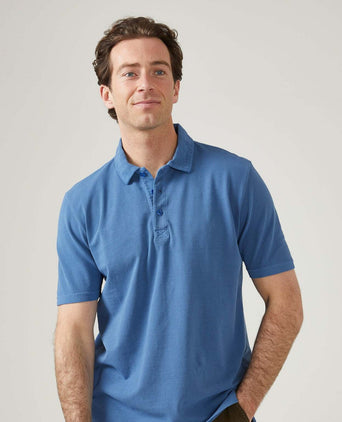 Casual Jersey Polo Short Sleeve | Blue