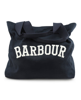 Barbour Logo Holiday Tote Bag | Blue