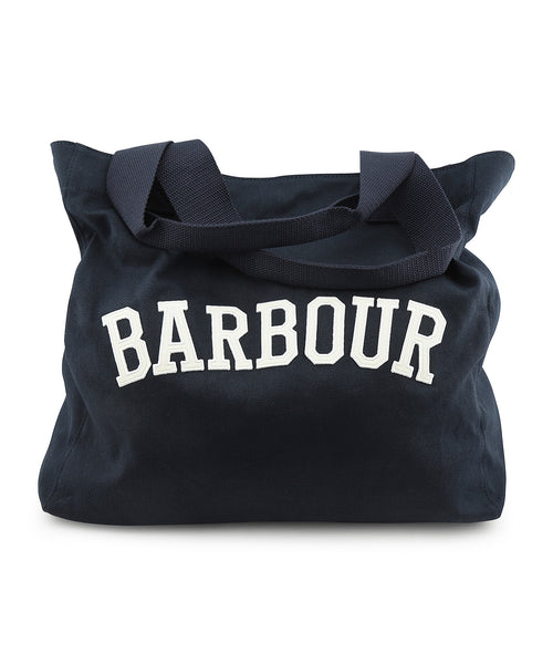 Barbour Logo Holiday Tote Bag | Blue