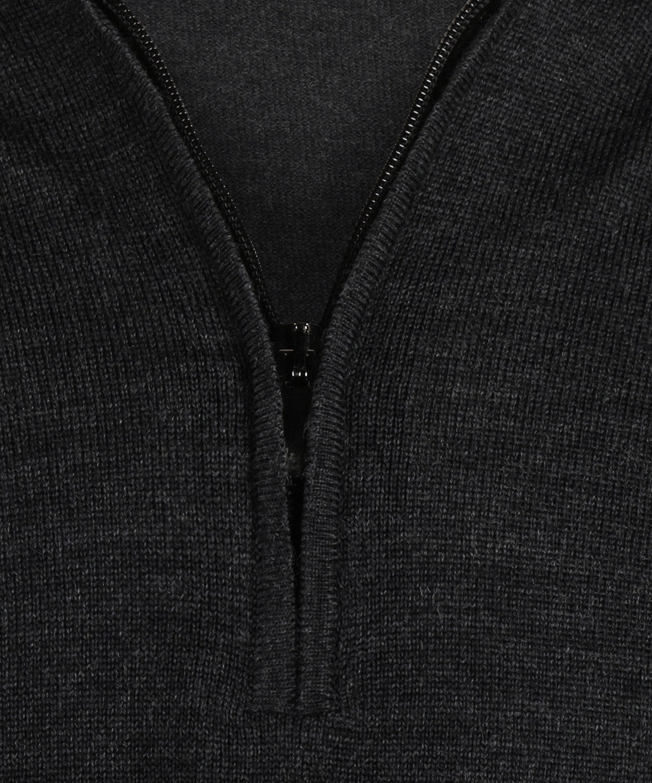Merino Turtle rits | Charcoal