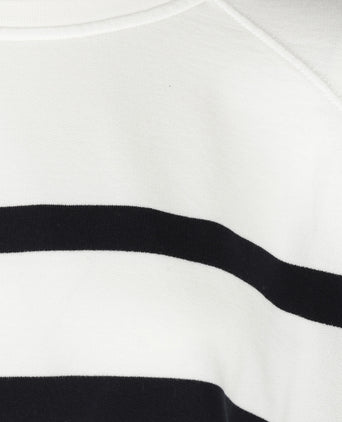 Delaney Striped Sweatshirt | White