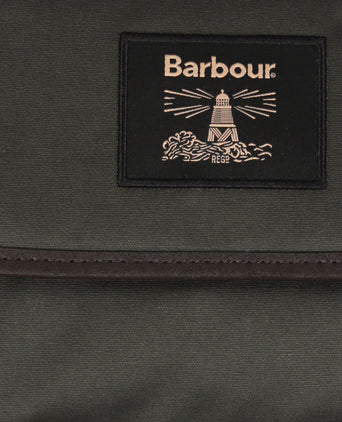 Barbour Wax Hanging Washbag | Green