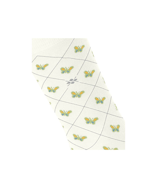 Burlington Sock Butterflies | White