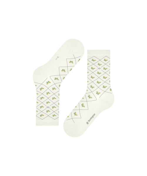 Burlington Sock Butterflies | White