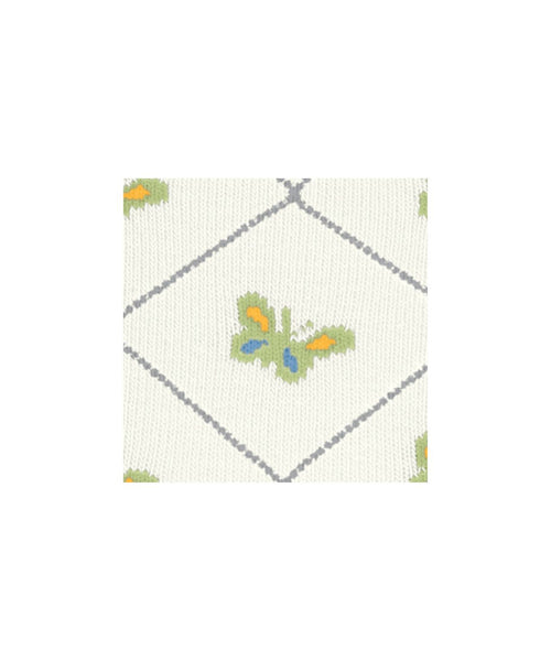 Burlington Sock Butterflies | White
