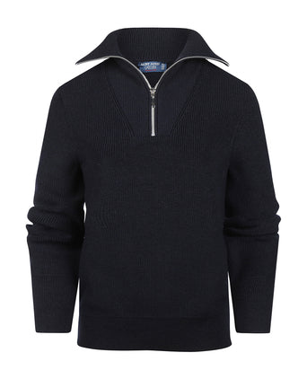 Saint James Zip Sweater Women's Sallanches | Navy Blue