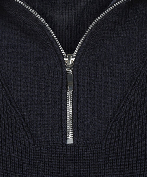 Saint James Zip Sweater Women's Sallanches | Navy Blue