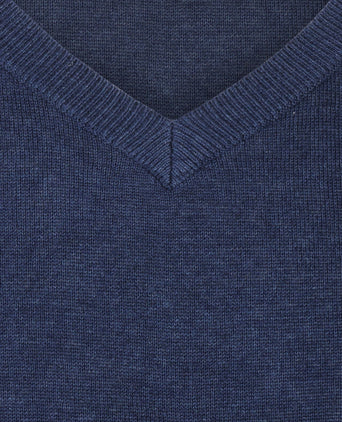 Women's V-Neck Sweater | Denim Blue