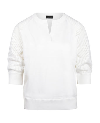 Repeat Women's V-Neck | White