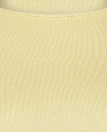 Basic dames pullover katoenmix | Geel