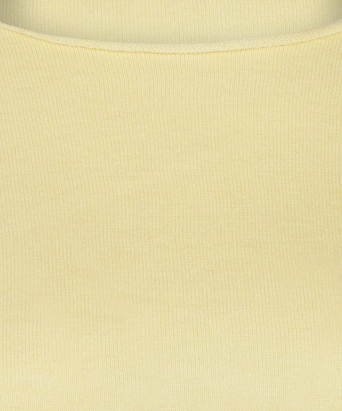 Basic ladies pullover cotton mix | Yellow