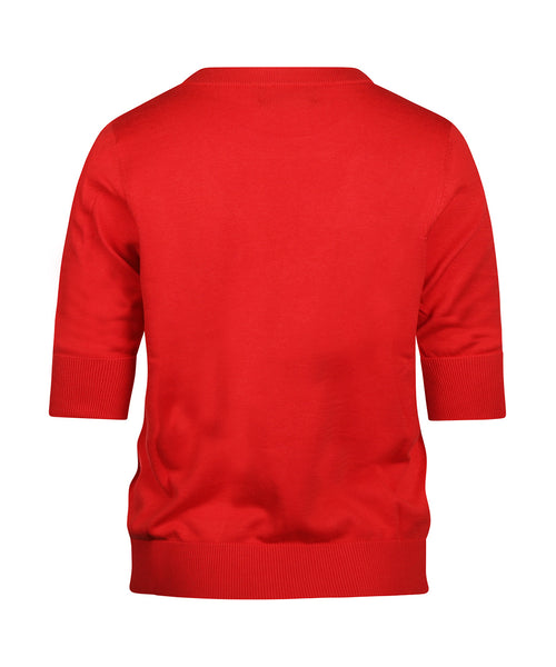 Basic Dames Pullovers korte mouwen | Rood