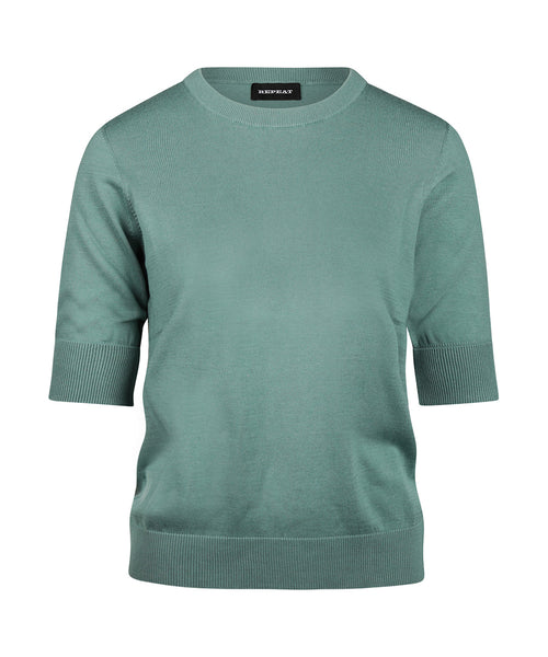Basic Women's Sweaters short sleeves | Green