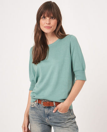 Basic Women's Sweaters short sleeves | Green