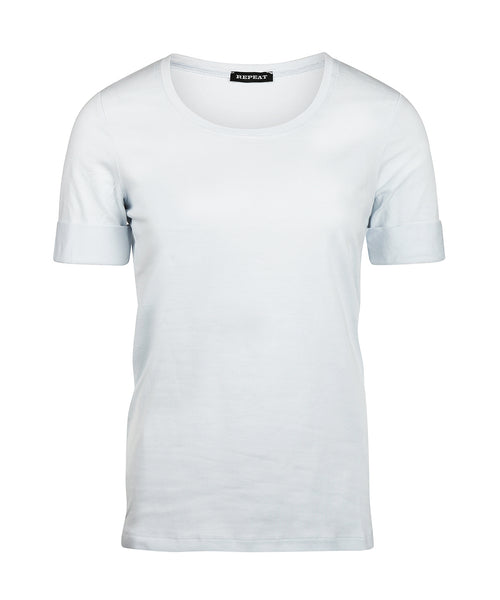 T-shirt Women Rolled up sleeves | Blue