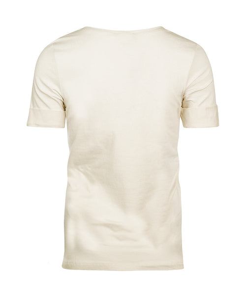 T-shirt Women Rolled up sleeves | White