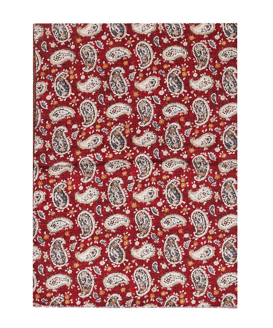 Seidenschal mit Paisley-Muster | Rot