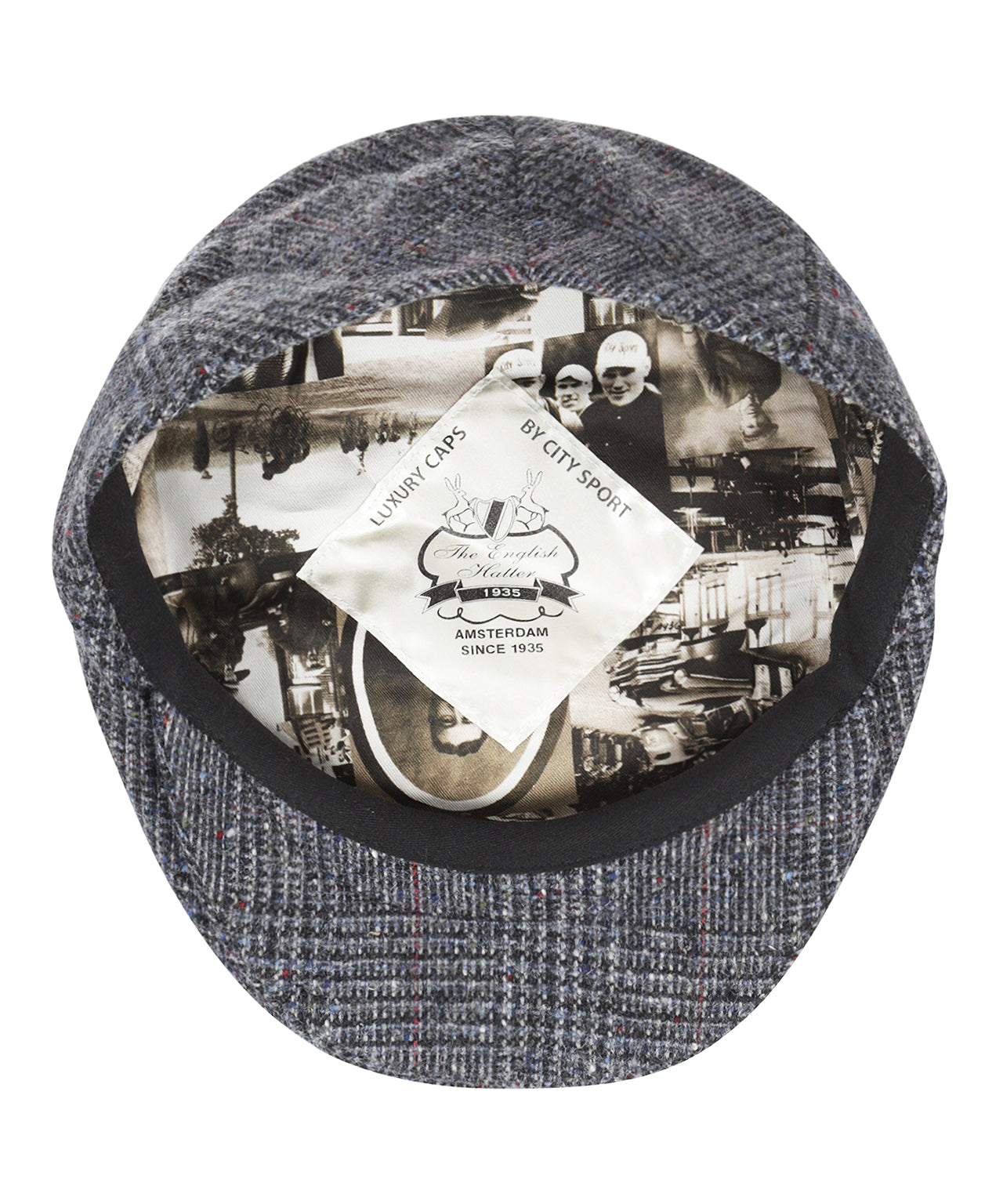 Klassieke Cap | Blauw Grijs Tweed