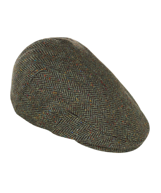 Klassieke Cap | Groen Herringbone Donegal