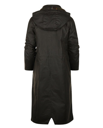 Barbour Long Cannich Wax Jacket Dames | Groen