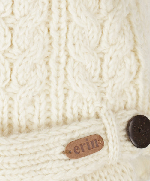 Muts Aran Cable Dames | Wit