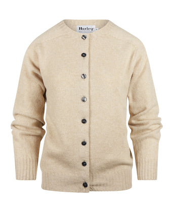 Harley of Scotland Dames Knoop Vest | Beige