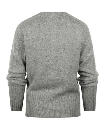 Harley of Scotland Dames Grofgebreid Knoop Vest | Grijs