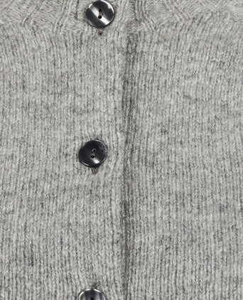 Harley of Scotland Women's Chunky Knit Button Cardigan | Gray