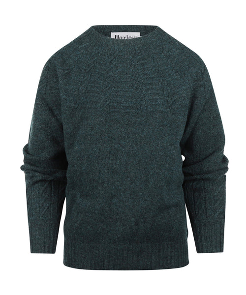 Harley of Scotland Women's Crew Neck Sweater | Blue