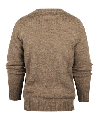 Harley of Scotland Ronde Hals Pullover | Bruin
