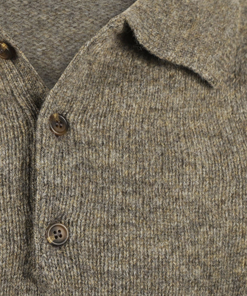 Harley of Scotland Polo Collar Pullover | Brown