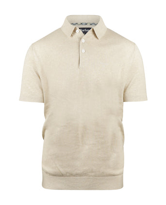 Barbour Muston Linen Blend Polo | Beige