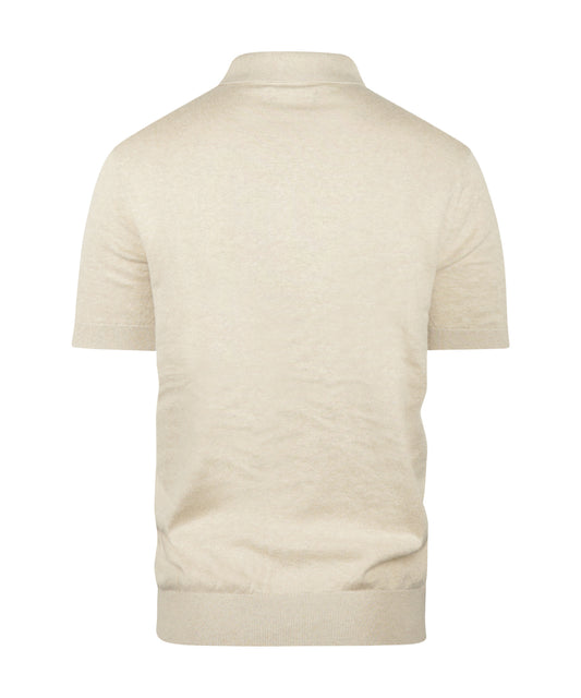 Barbour Muston Linen Blend Polo | Beige